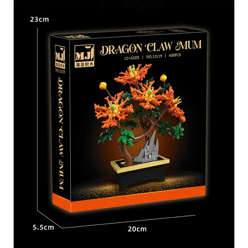 599pcs  MJi 13116/13117/13118/13119 Plum Blossom,Bird of Paradise,Cotton Rose,Dragon Claw Chrysanthemum - Image 36
