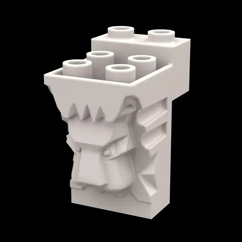 5pcs  30274 Brick, Modified 2 x 3 x 3 with Cutout and Lion Head - 6 Hollow Studs - Image 3