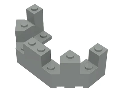 5pcs 6066 Castle Wall Brick City Wall Tower 4x8x2 - Image 2