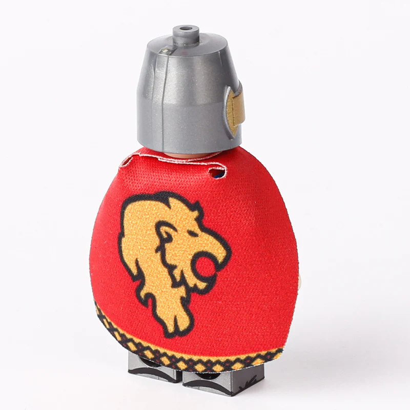 5PCS Medieval military soldier minifigure wearing cape and cloak coat - Image 3