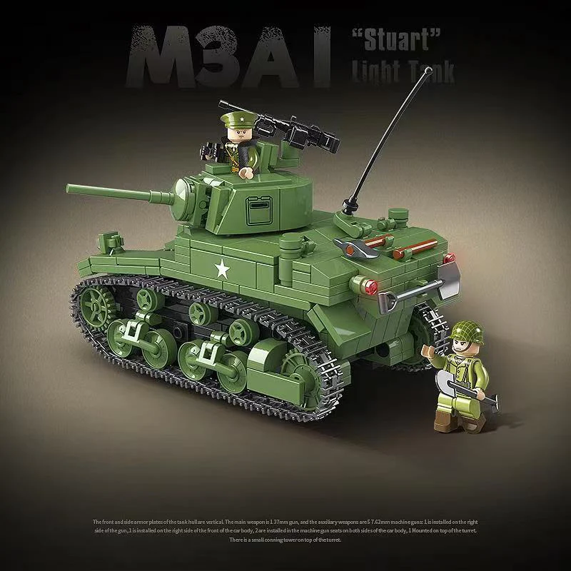601PCS QG100103 QUANGUAN M3 Stuart Light Tank - Image 3
