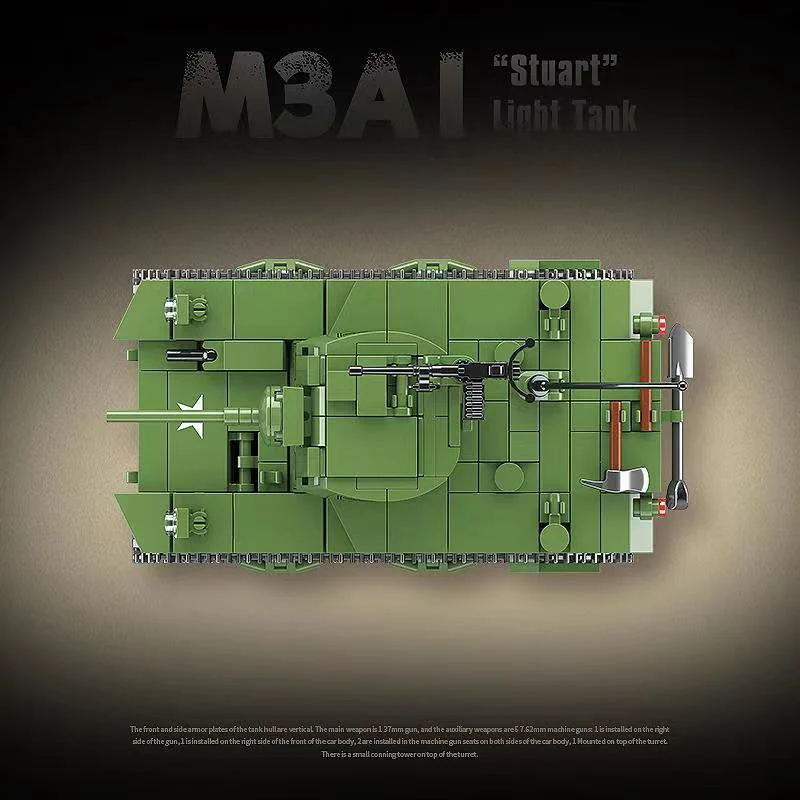 601PCS QG100103 QUANGUAN M3 Stuart Light Tank - Image 5
