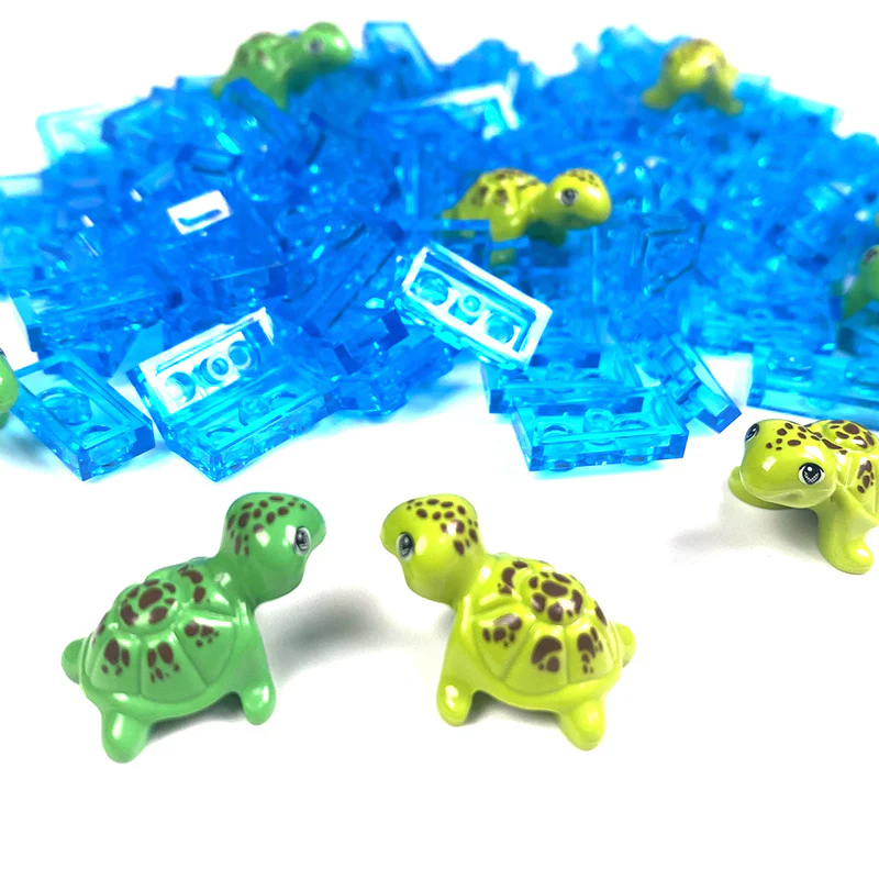 2pcs 6028753 Small particle building blocks toy animal accessories turtle penguin - Image 4