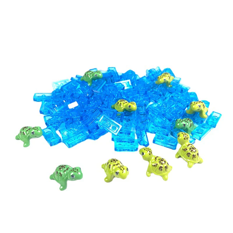 2pcs 6028753 Small particle building blocks toy animal accessories turtle penguin - Image 5