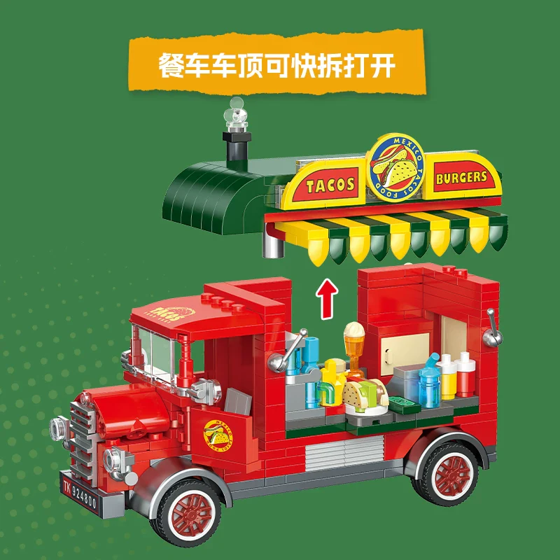 615pcs JIESTAR JJ9248 Mexican Taco Food Truck - Image 4