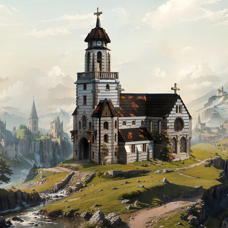 6172pcs BAKA 33925 Medieval Church - Image 2