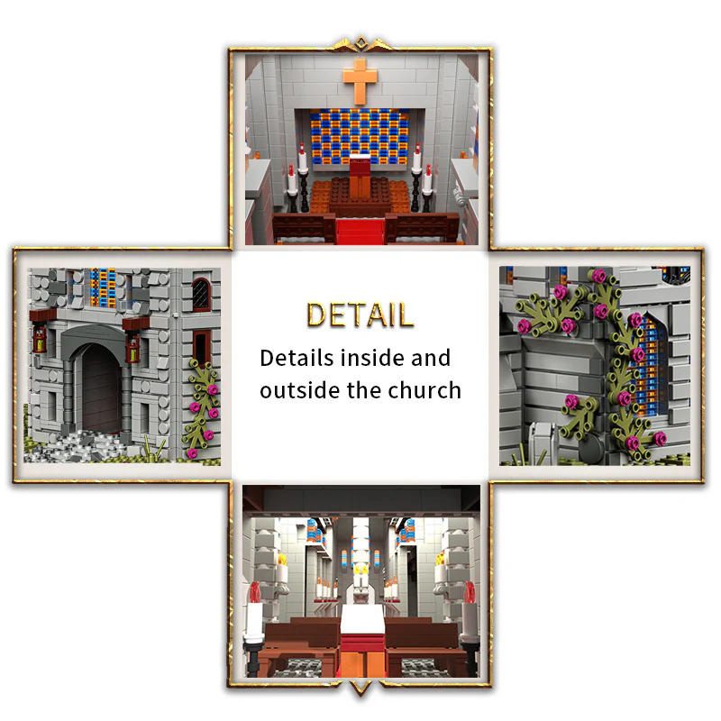 6172pcs BAKA 33925 Medieval Church - Image 3