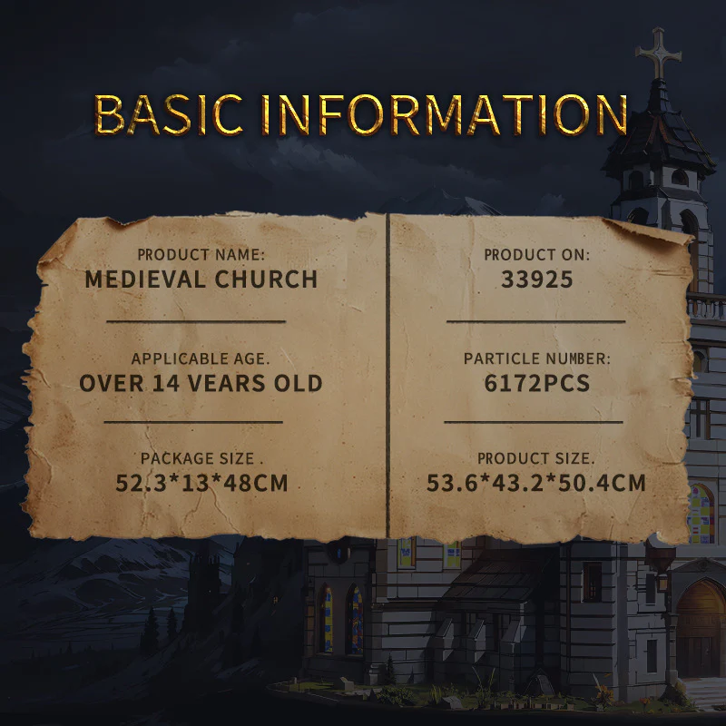 6172pcs BAKA 33925 Medieval Church - Image 4