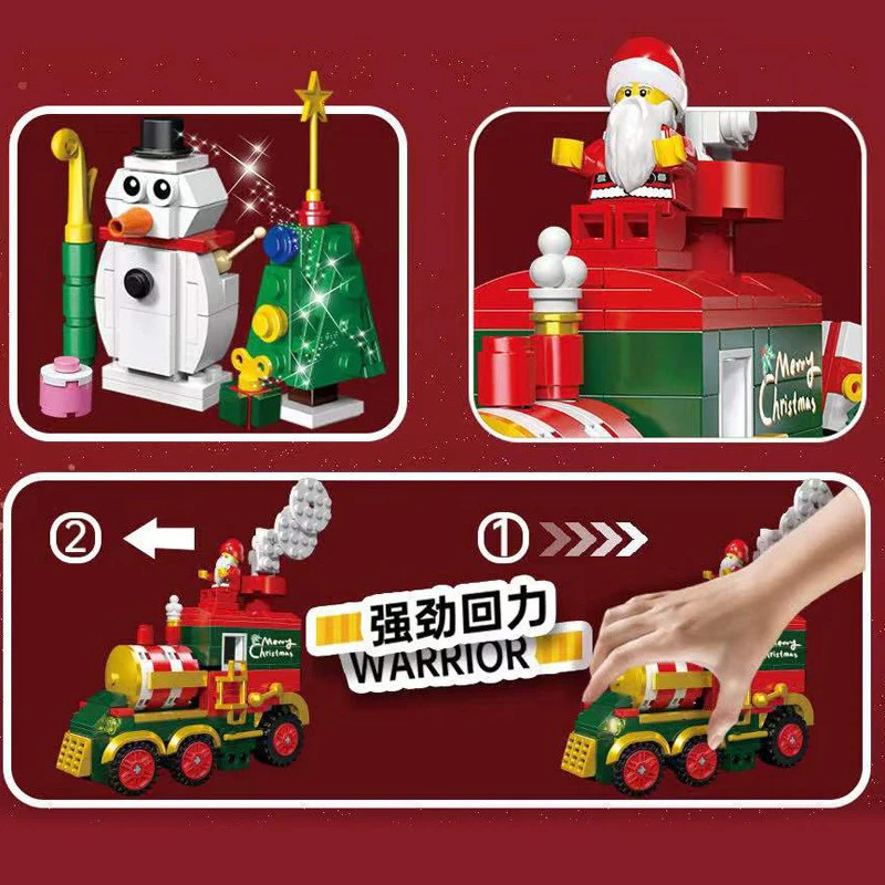 626PCS DK711 Christmas Tv DK712 Christmas Train - Image 4