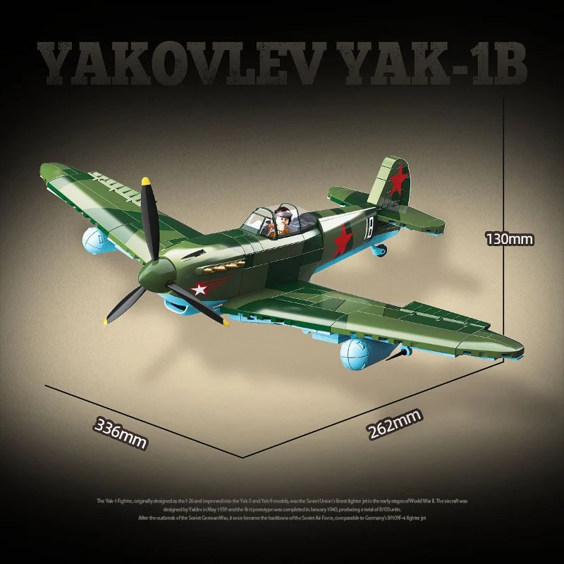 627 pcs QUANGUAN 100287 Yakovlev Yak-1B - Image 5