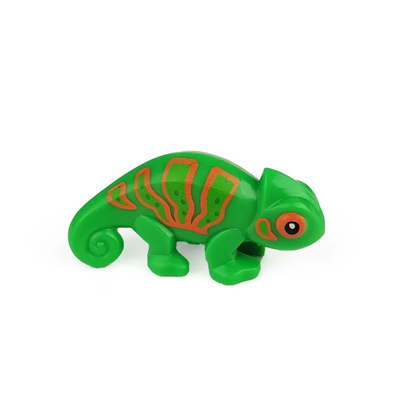 2pcs 6287954 Chameleon with Black and Bright Light Blue Stripes Pattern - Image 3