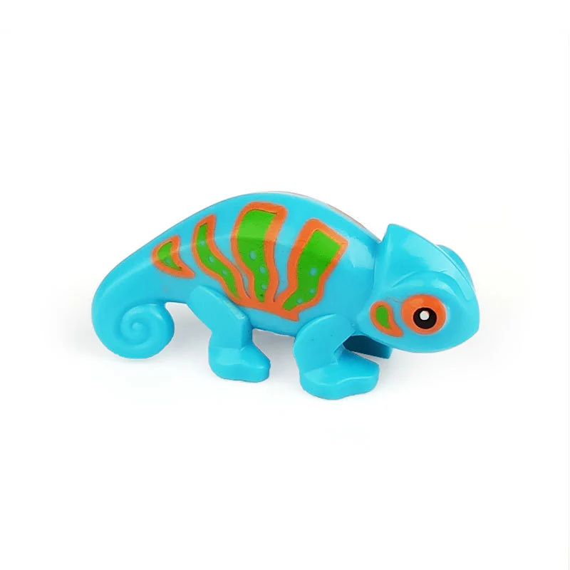 2pcs 6287954 Chameleon with Black and Bright Light Blue Stripes Pattern - Image 5