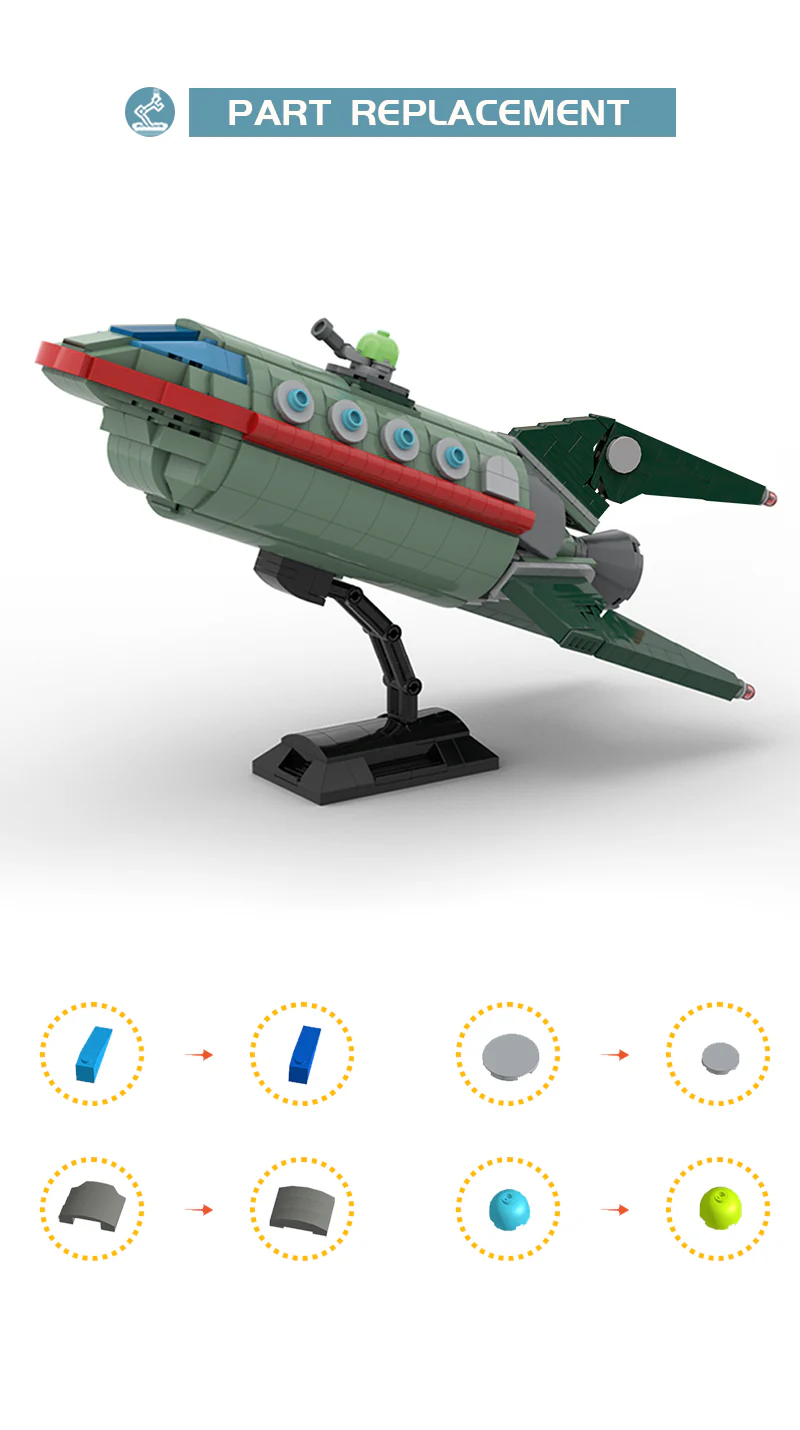628PCS MOC-82707 Planet Express Ship - Image 4