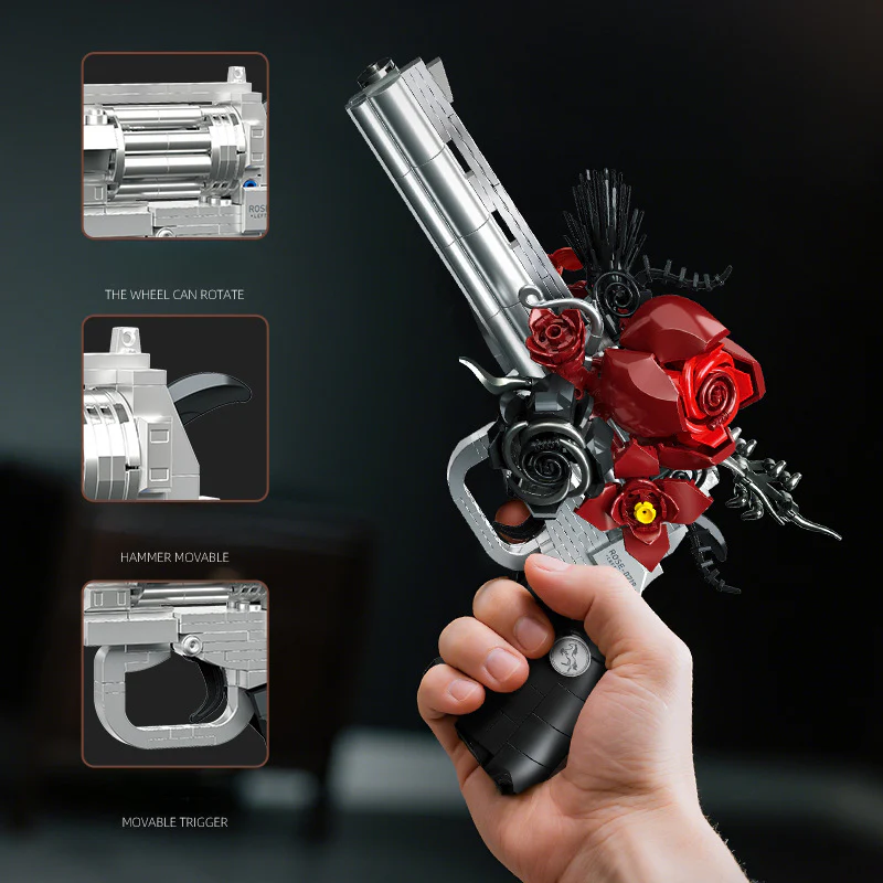 631pcs JIESTAR JJ9218 Rose Revolver - Image 2
