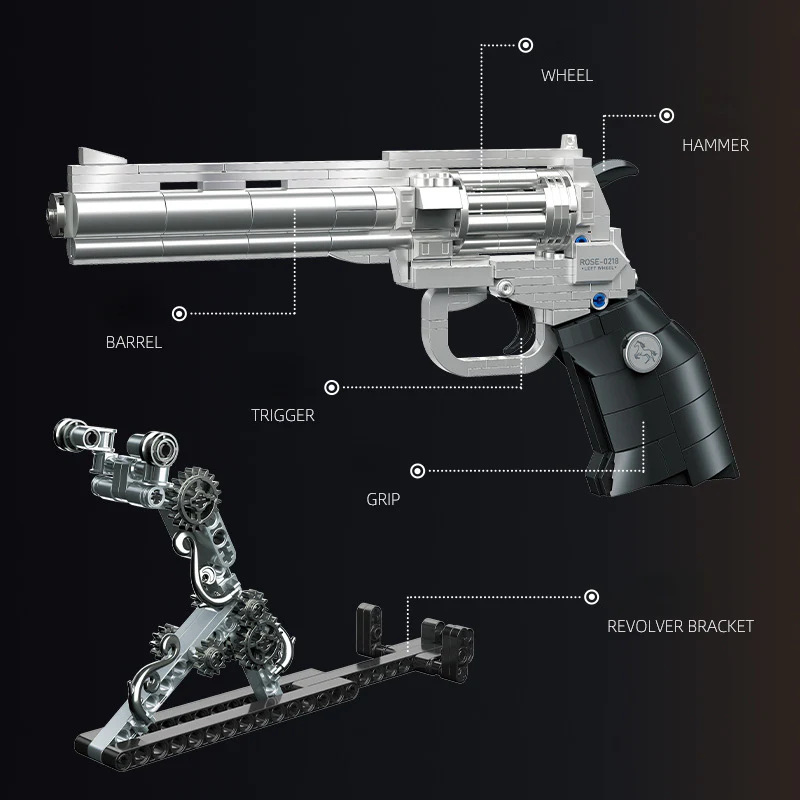 631pcs JIESTAR JJ9218 Rose Revolver - Image 3