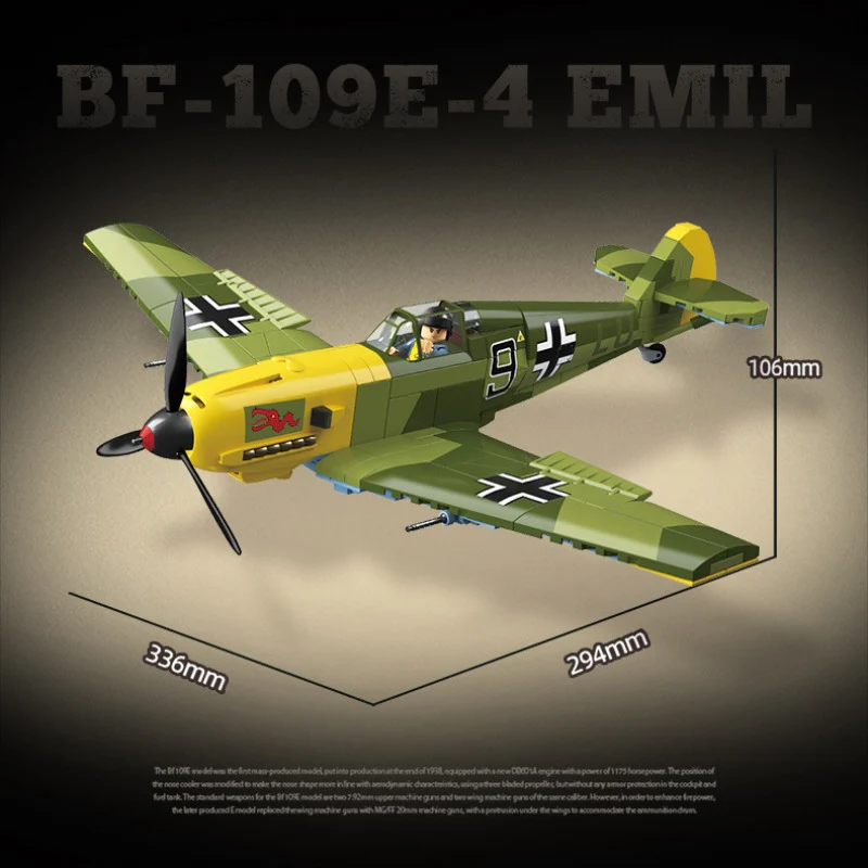 631pcs QUANGUAN 100288 BF-109E-4 EMIL - Image 3