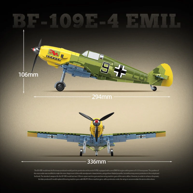 631pcs QUANGUAN 100288 BF-109E-4 EMIL - Image 4