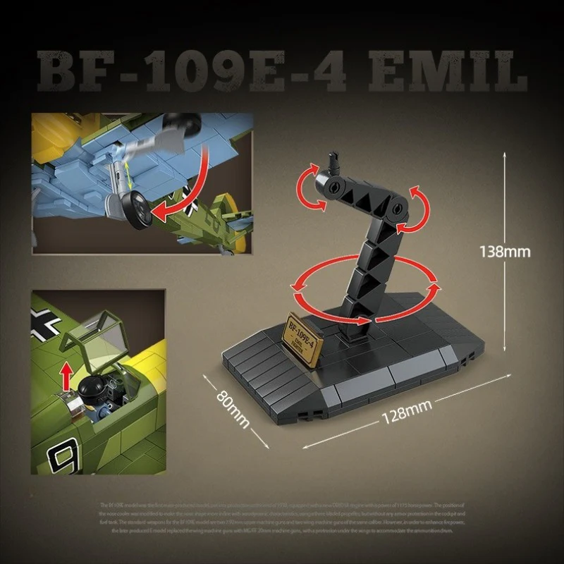 631pcs QUANGUAN 100288 BF-109E-4 EMIL - Image 5
