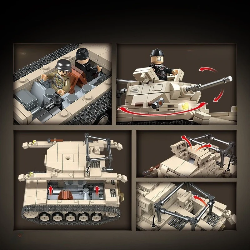 658pcs QUANGUAN 100275 PZ.BEOB.WG.II Ausfuhriing C Sd.Kfz.121 - Image 5