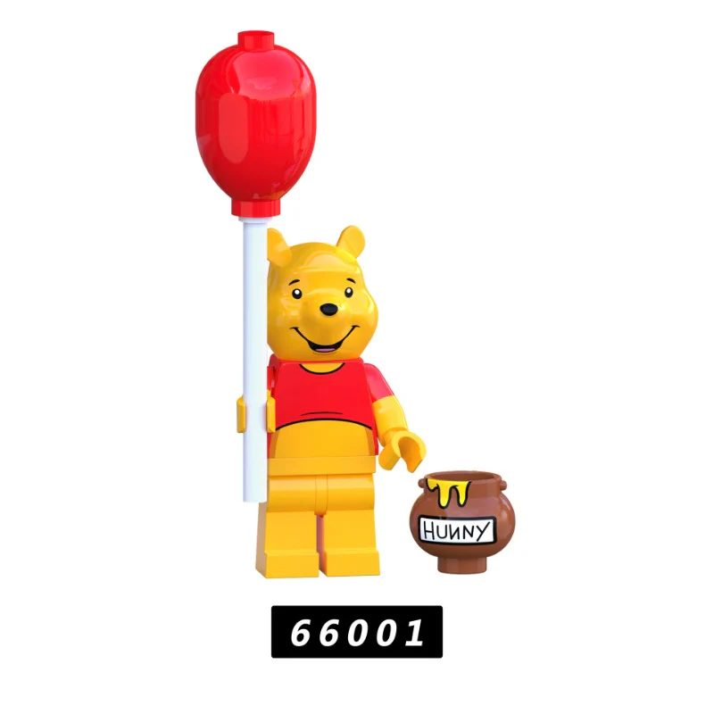 66001-66005 Cartoon Anime Winnie the Pooh Tigger Donkey Minifigures - Image 3