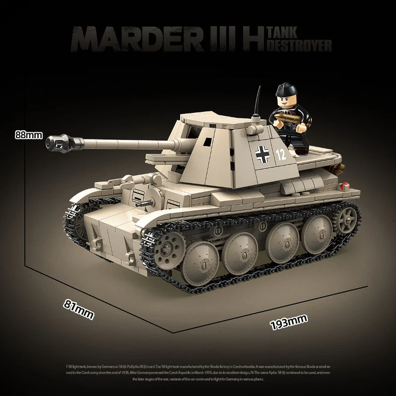 661 pcs QUANGUAN 100295 Marder III H Tank Destroyer - Image 3