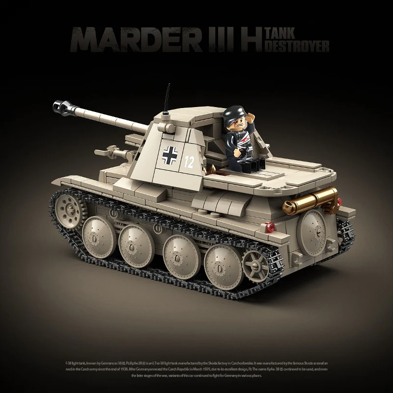 661 pcs QUANGUAN 100295 Marder III H Tank Destroyer - Image 4