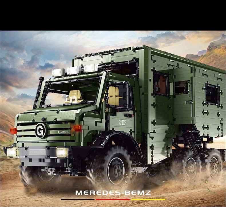 6689PCS  LE-J907 Mercedes-Benz Unimog - Image 6