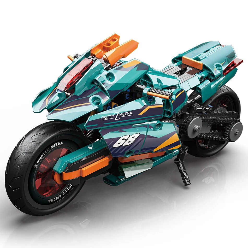 669 PCS MY88017 MOYU Cyber Motorcycle - Image 7