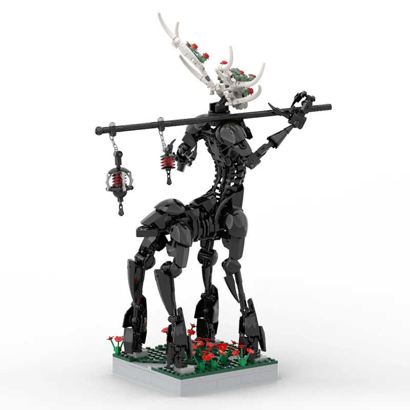 671PCS MOC grim reaper、monster toys、lego elves、elk、centaur - Image 4