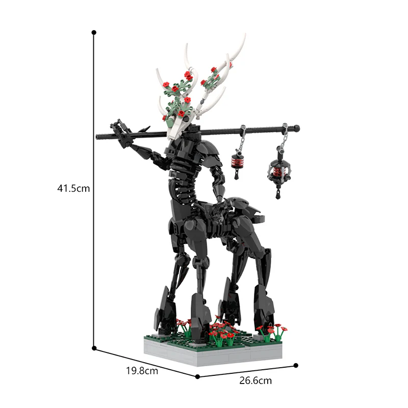 671PCS MOC grim reaper、monster toys、lego elves、elk、centaur - Image 7