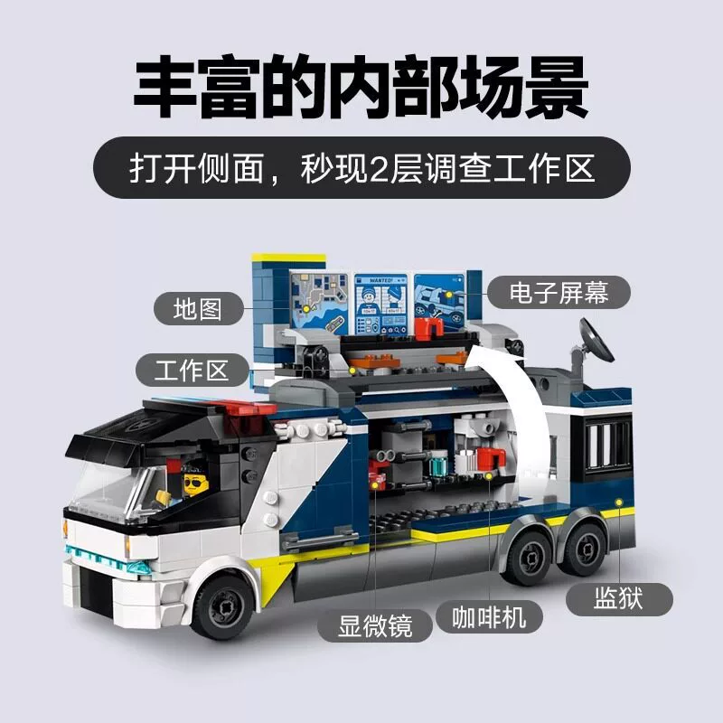 674 pcs Police Mobile Crime Lab Truck - Image 4