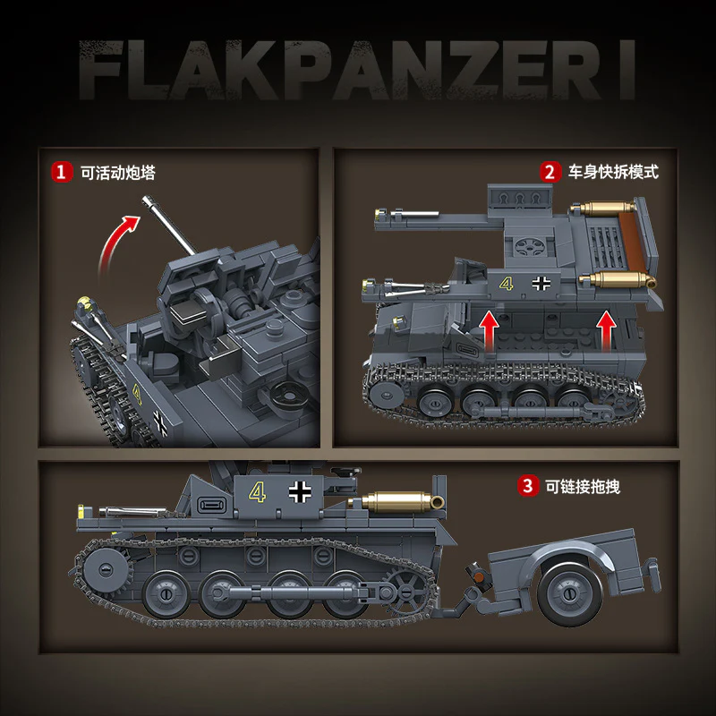 675pcs QUANGUAN 100299 FLAKPANZER I - Image 6