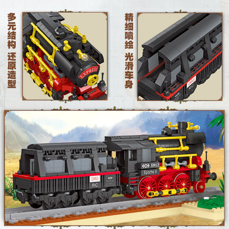 676PCS JIESTAR 59008 Steam Locomotive - Image 3