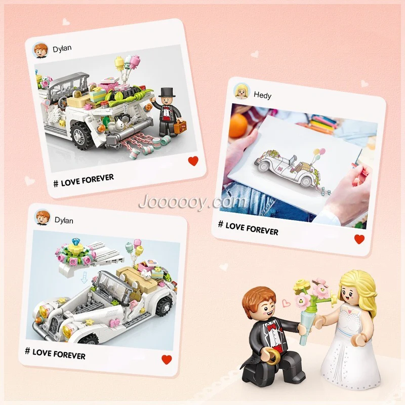 676PCS LOZ1119 Wedding Car Mini Bricks MINI Bricks - Image 3