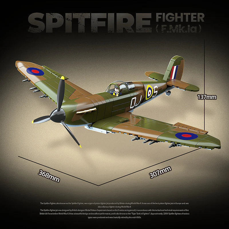 682 pcs QUANGUAN 100279 British Spitfire F.MK.la - Image 4