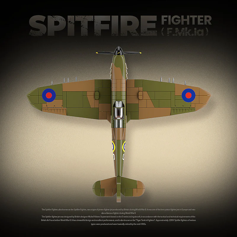 682 pcs QUANGUAN 100279 British Spitfire F.MK.la - Image 6