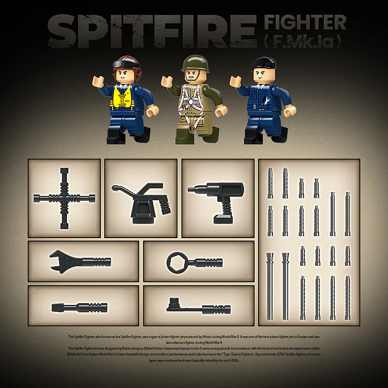 682 pcs QUANGUAN 100279 British Spitfire F.MK.la - Image 9