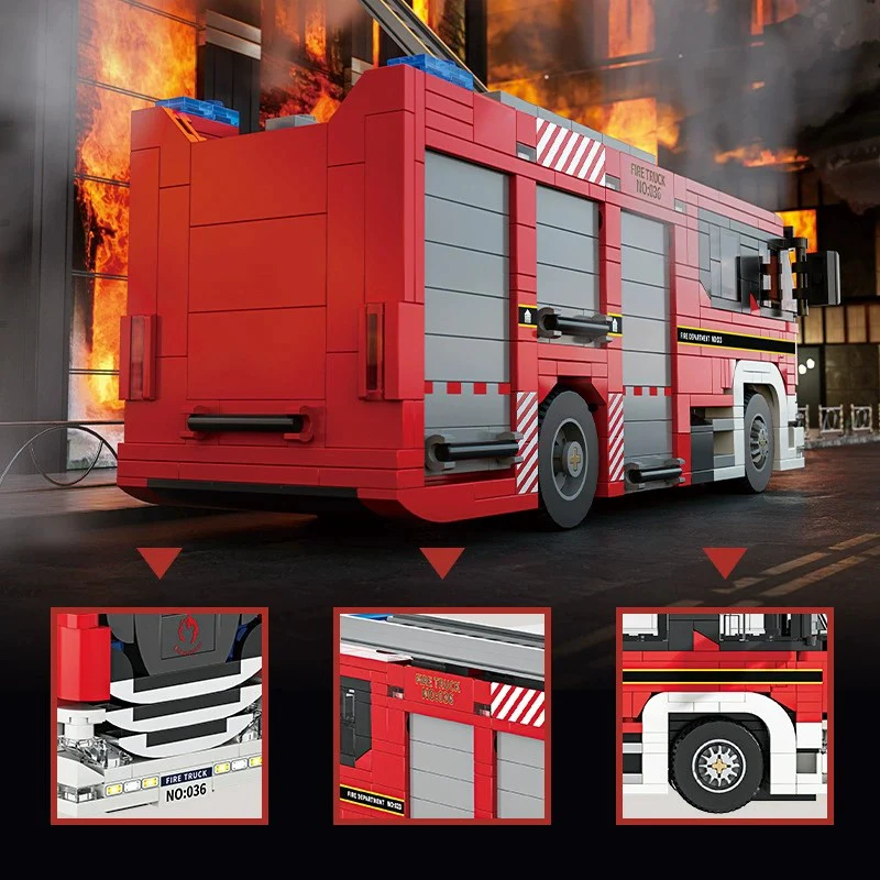 704pcs JIESTAR 66036 Fire Truck - Image 4