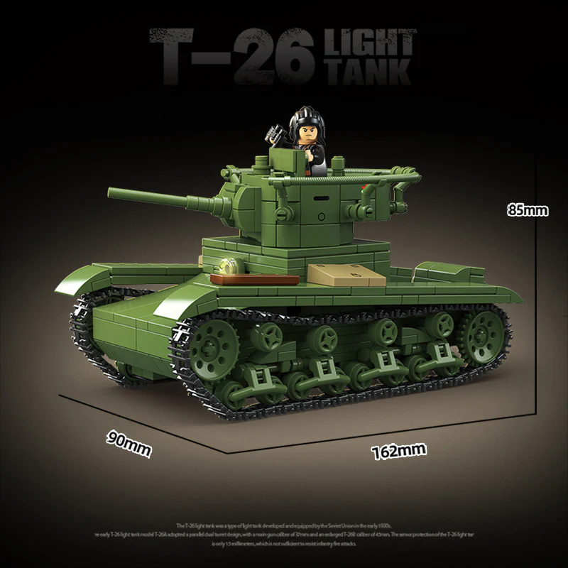 705pcs QUANGUAN 100292 T-26 LIGHT TANK - Image 3