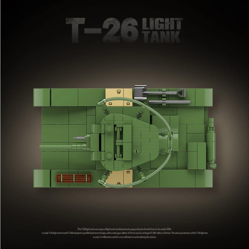 705pcs QUANGUAN 100292 T-26 LIGHT TANK - Image 4