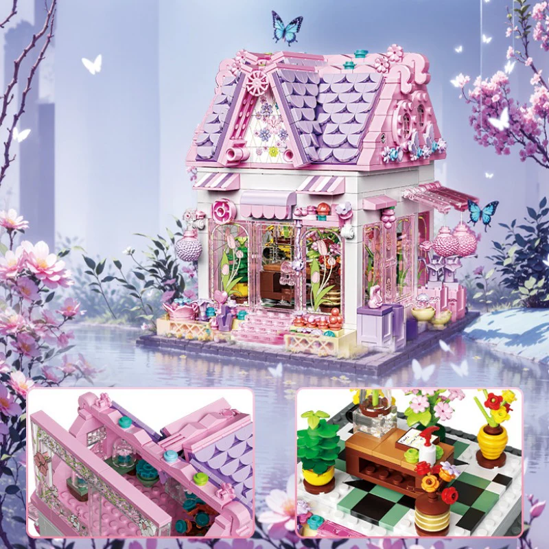 706 pcs BK 33223 Pink Cottage - Image 5