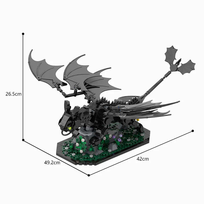 708pcs MOC-176571;How to Train Your Dragon(Toothless) - Image 7