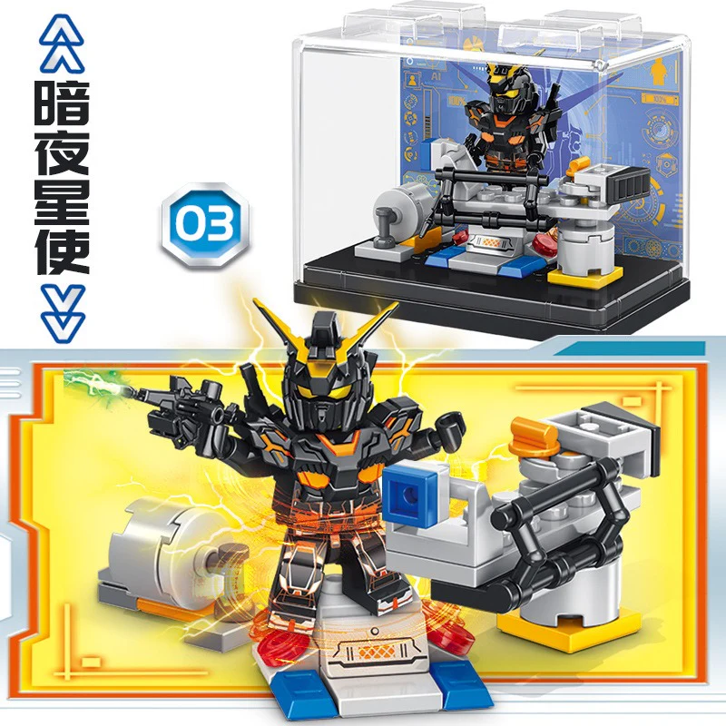 7099 mobile suit gundam(4pcs) Minifigures with display box - Image 10