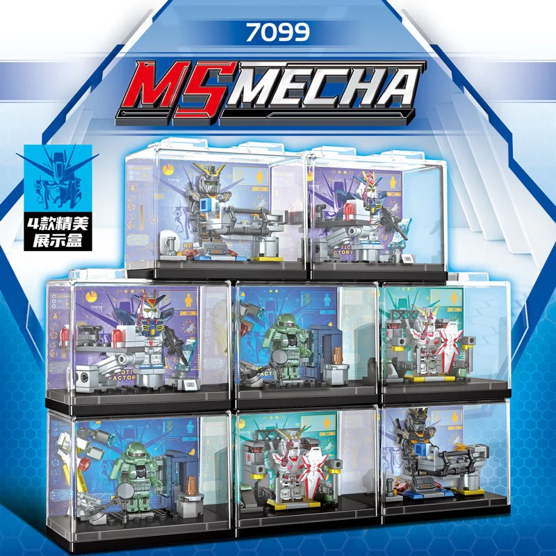 7099 mobile suit gundam(4pcs) Minifigures with display box - Image 2