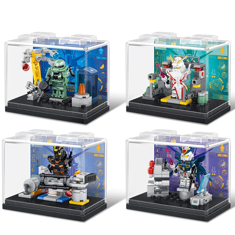 7099 mobile suit gundam(4pcs) Minifigures with display box - Image 3