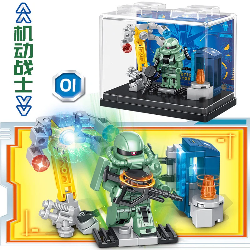 7099 mobile suit gundam(4pcs) Minifigures with display box - Image 8