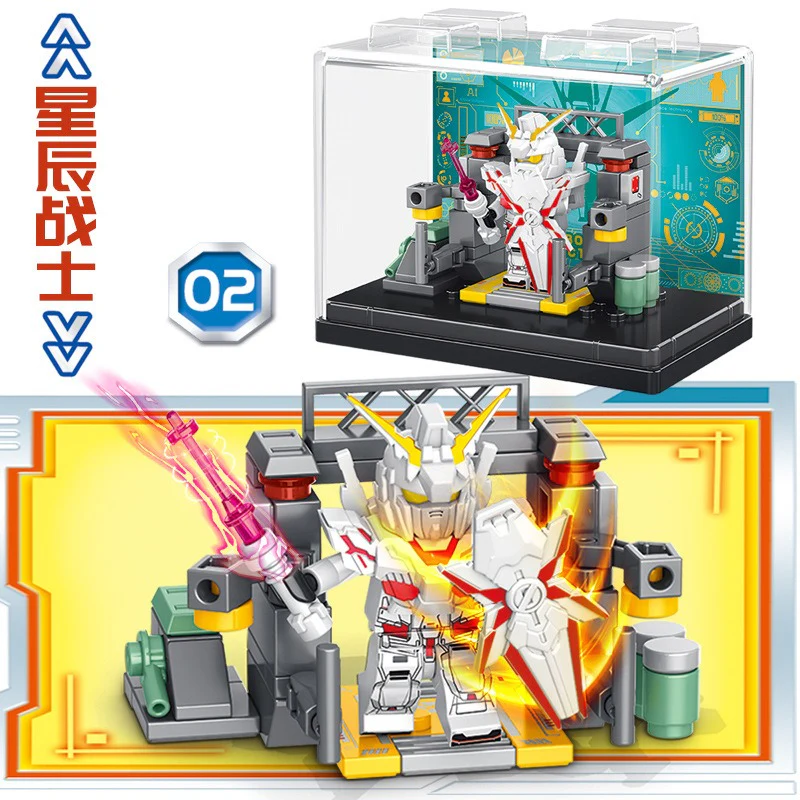 7099 mobile suit gundam(4pcs) Minifigures with display box - Image 9