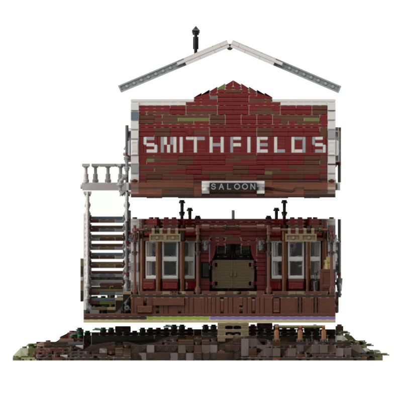7161pcs MOC-198213,Red Dead Redemption(Valentine Saloon) - Image 2