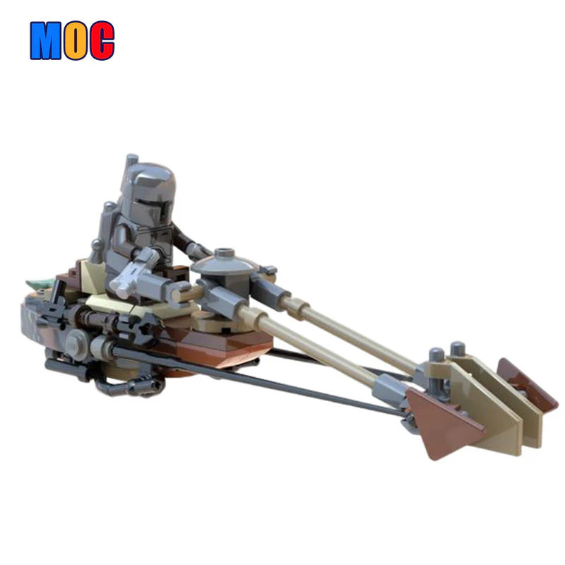 71pcs MOC-58554 Mando's Corellian Speeder Bike - Image 2