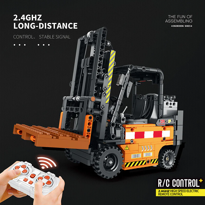 722pcs Reobrix 22002 Mechanical Forklift with power pack - Image 2
